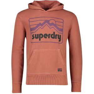 Superdry trui  oranje  effen katoen