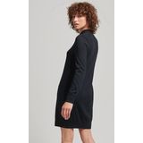 Superdry - W8011223A - Gebreide Jurk - Zwart - Lange Mouwen - Casual
