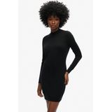 Superdry - W8011223A - Gebreide Jurk - Zwart - Lange Mouwen - Casual