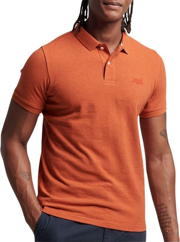 Superdry Classic Pique Polo Heren - Oranje