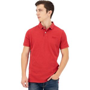 Superdry Classic Pique Korte Mouw Poloshirt Rood S Man