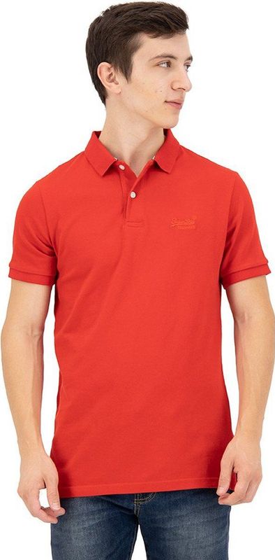 Superdry Classic Pique Korte Mouw Poloshirt Rood S Man