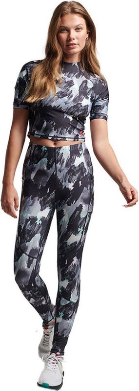 Leggings - Zwart - Ademend - Vochtafvoerend - Gekruiste Zijzakken