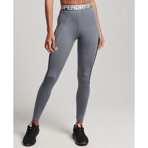 Superdry - Train Branded Elastic Leggings - Grijs - Vrouw