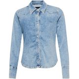 Superdry - Vintage Denim Western Overhemd - Slim-fit - Lange Mouwen - Biologisch Katoen