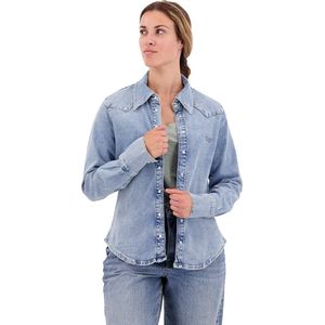 Superdry - Vintage Denim Western Overhemd - Slim-fit - Lange Mouwen - Biologisch Katoen