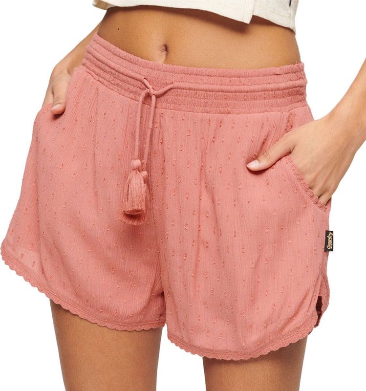 Superdry Vintage Beach Korte Broek Oranje Vrouw