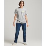 Superdry - T-shirt - Grijs - 100% Katoen - Relaxed Fit