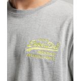Superdry - T-shirt - Grijs - 100% Katoen - Relaxed Fit