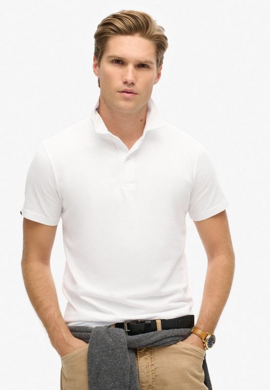 Superdry Studios Jersey Korte Mouw Poloshirt Wit Man