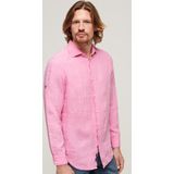 Superdry - Casual Linnen Overhemd - Heren - Lange Mouwen - Minimalistisch