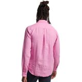 Superdry - Casual Linnen Overhemd - Heren - Lange Mouwen - Minimalistisch