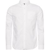 Superdry - M4010653A - Oxford Overhemd - Wit - Lange Mouwen - Biologisch Katoen