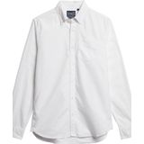 Superdry - M4010653A - Oxford Overhemd - Wit - Lange Mouwen - Biologisch Katoen