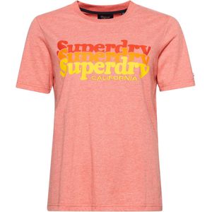 Superdry - Scripted Infill T-shirt - Wit - 40% Polyester 60% Katoen