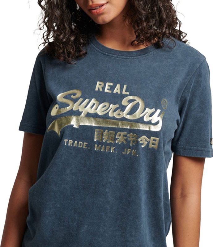 Superdry - Vl Embellish - T-shirt - Katoen - Ronde Hals - Korte Mouwen