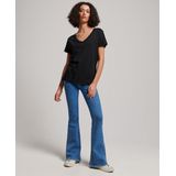 Superdry V-Shirt »STUDIOS SLUB EMB VEE TEE«, strukturiertes T-Shirt mit V-Ausschnitt und Stickerei