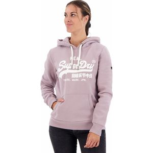 Superdry - Vl Embellish Hoodie - Grijs - Katoen/Polyester