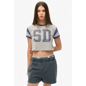 Superdry - W7110387A - Vintage Wastracksuit - Turquoise - Korte Broek - Katoen