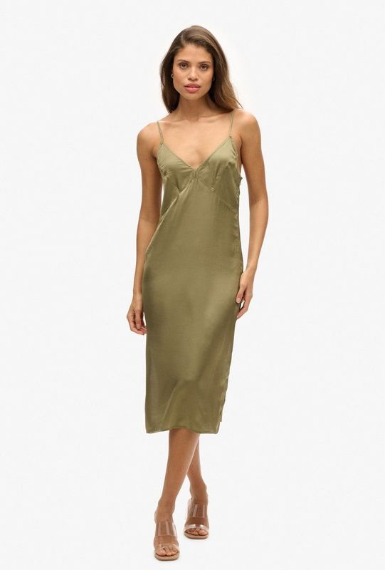 Superdry - Satin Cami - Midi-jurk - Mouwloos