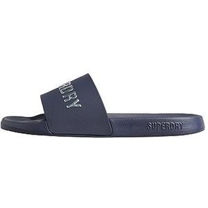 Superdry Code-logo voor heren Vegan Pool Slide Flip-Flop, Donkerblauw, X-Large