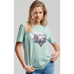 Superdry - Vintage Vl Narrative T-shirt - Zwart - Katoen