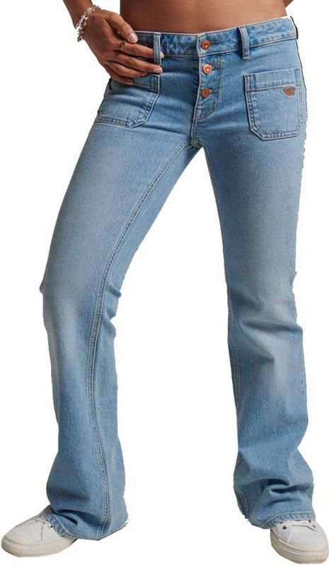 Superdry Vintage Low Rise Slim Flare Spijkerbroek Blauw Vrouw