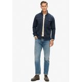 Superdry - Merchant Herringbone - Overhemd - Blauw - Lange Mouwen