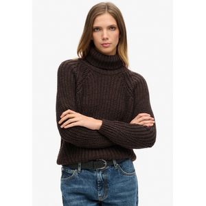 Superdry - Slouchy Stitch Trui - Grijs - Wolmengsel - Loose Fit