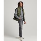 Superdry - Sports Puffer - Gilet - Zwart - Duurzame Waterafstotendheid, Fleece Voering