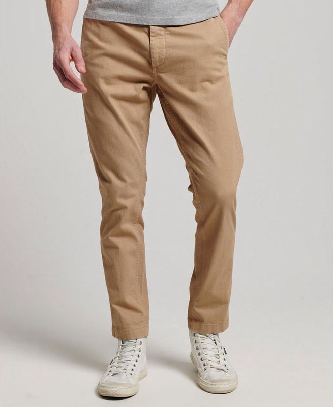 Superdry Officers Slim Chino Trousers Chino Broek Beige Man