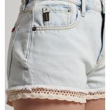 Superdry - W7110399A - Korte Broeken - Blauw - Denim - Biologisch Katoen