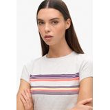 Shirt - Gestreept - Korte Pasvorm - Jersey - Kwartmouw