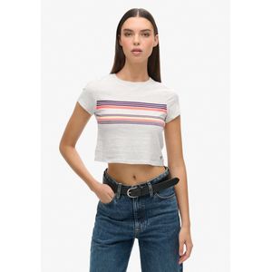 Shirt - Gestreept - Korte Pasvorm - Jersey - Kwartmouw