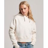 Superdry - Vintage Logo Crop Hoodie - Beige - Polyester/Katoen