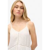 Superdry - Vintage Ladder Trim - Mouwloos T-shirt - Roze - Gestructureerde Stof