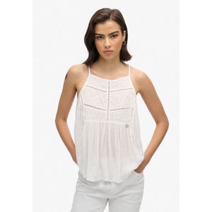 Superdry - W6011652A T-shirt - Wit - Viscose - Mouwloos