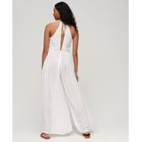 Superdry - Jumpsuit - Wit - Viscose - Mouwloos - Geborduurde Torso