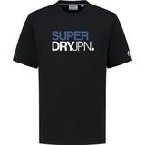 Superdry - T-shirt - Zwart - Katoen - Korte Mouwen