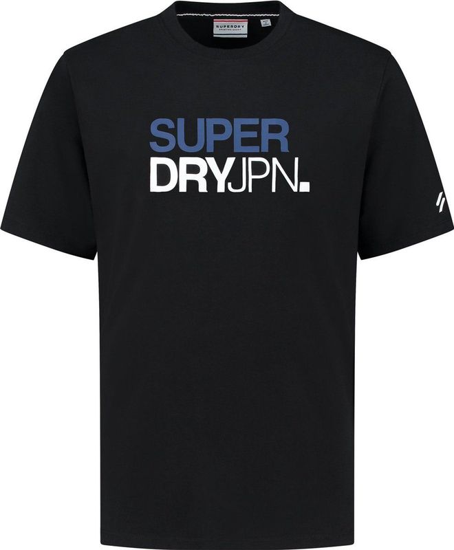 Superdry - T-shirt - Zwart - Katoen - Korte Mouwen