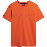 Superdry - T-shirt - Katoen - Ronde Hals - Korte Mouwen - Geborduurd Logo