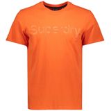 Superdry - T-shirt - Katoen - Ronde Hals - Korte Mouwen - Geborduurd Logo