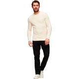 Superdry - M6110567A - Gebreide Trui - Wit - Casual - Katoen