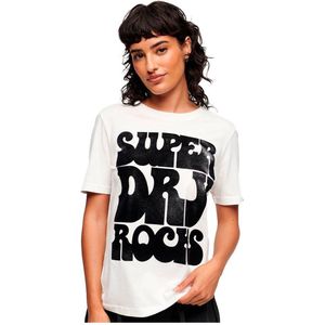 Superdry - 70's Retro Rock Logo - T-shirt - Wit - Korte Mouwen
