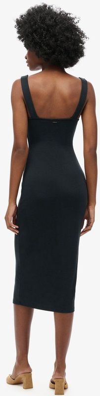Superdry - Jersey Midi Jurk - Midi-lengte - Vierkante Hals - 32% Polyester 68% Tencel
