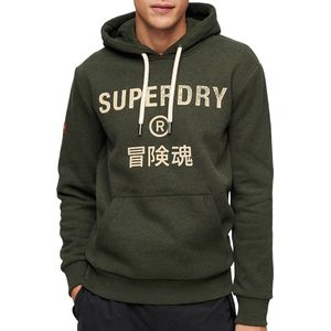 Superdry - Hoodie - Groen - Katoen/Polyester