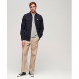 Superdry - M4010723A - Flanellen Werkoverhemd - Marineblauw - Lange Mouwen - Biologisch Katoen