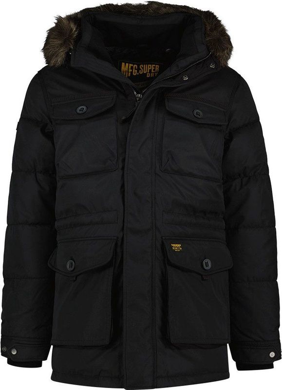 Superdry - M5011744A Chinook - Parka - Zwart - Gerecycled Polyester