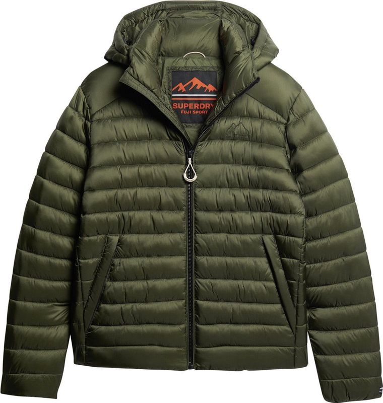 Superdry Hooded Fuji Sport Padded Jkt Heren Jas - Black
