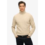 Superdry - Brushed Roll Neck - Gebreide Trui - Grijs - Gerecycled Polyester/Wol/Nylon